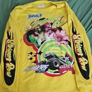 Adult Yellow Graphic Long Sleeve Shirt